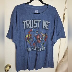 Marvel Comics Blue Short Sleeve T-Shirt  Men's Size 2XL